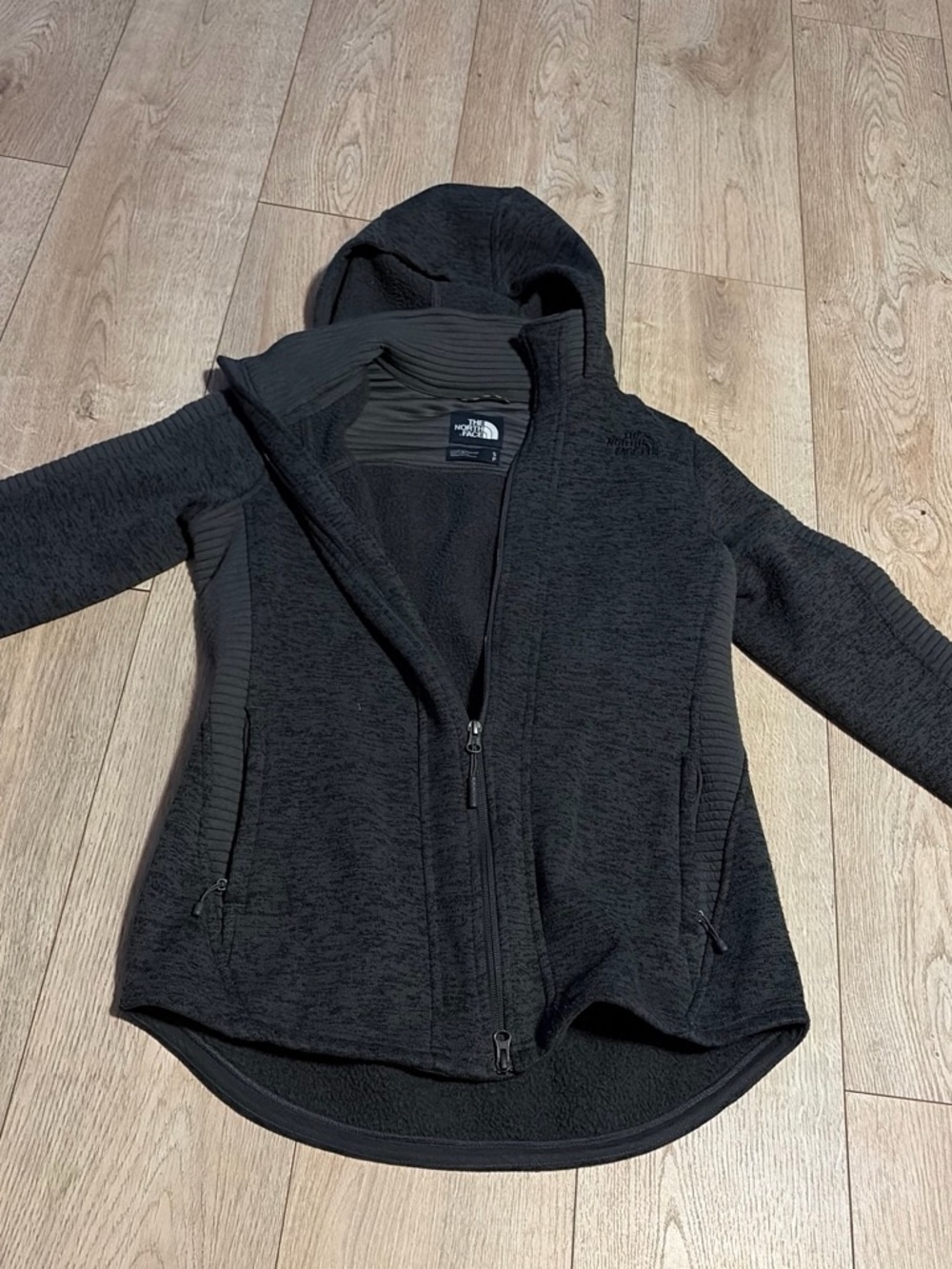 The North Face Heathered Gray Full-Zip Hooded Jacket
